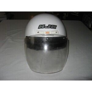 HJC CS2 DOT Motorcycle Half Helmet White XL with Retractable Full Visor
